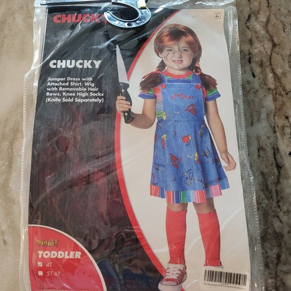 Spirit Costumes Nwot Toddler Girls Chucky Halloween Costume Poshmark